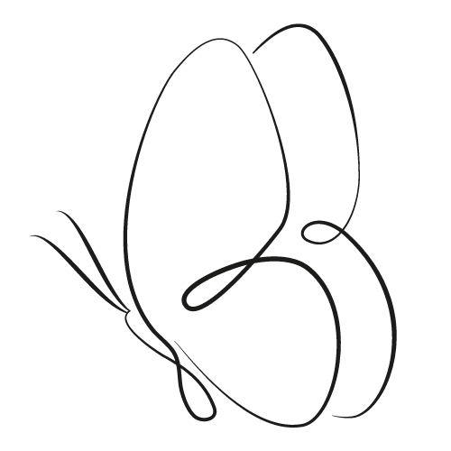 one line butterfly drawing