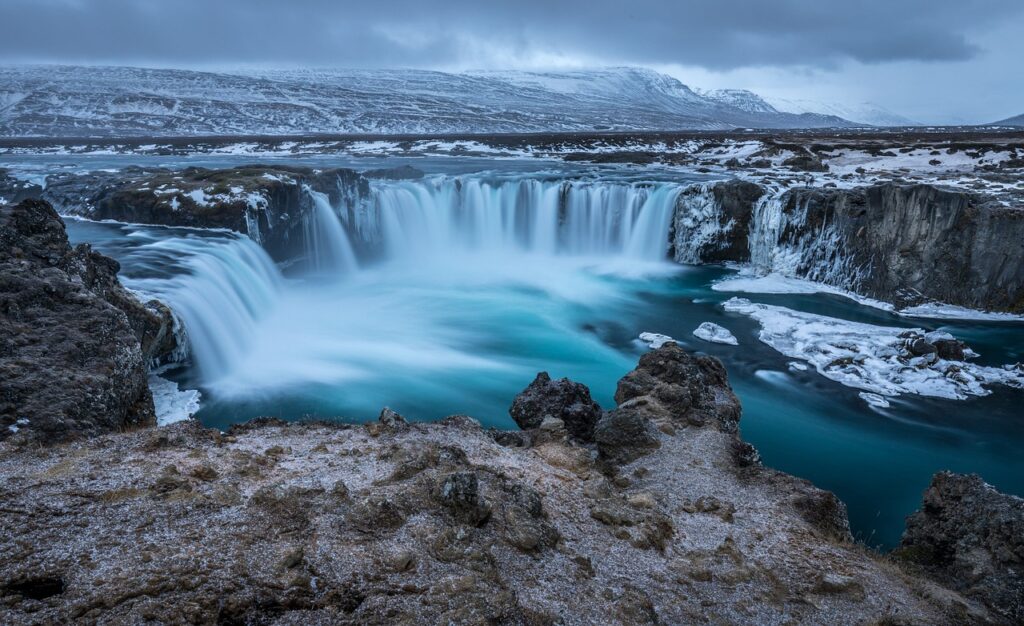 iceland, godafoss, waterfall