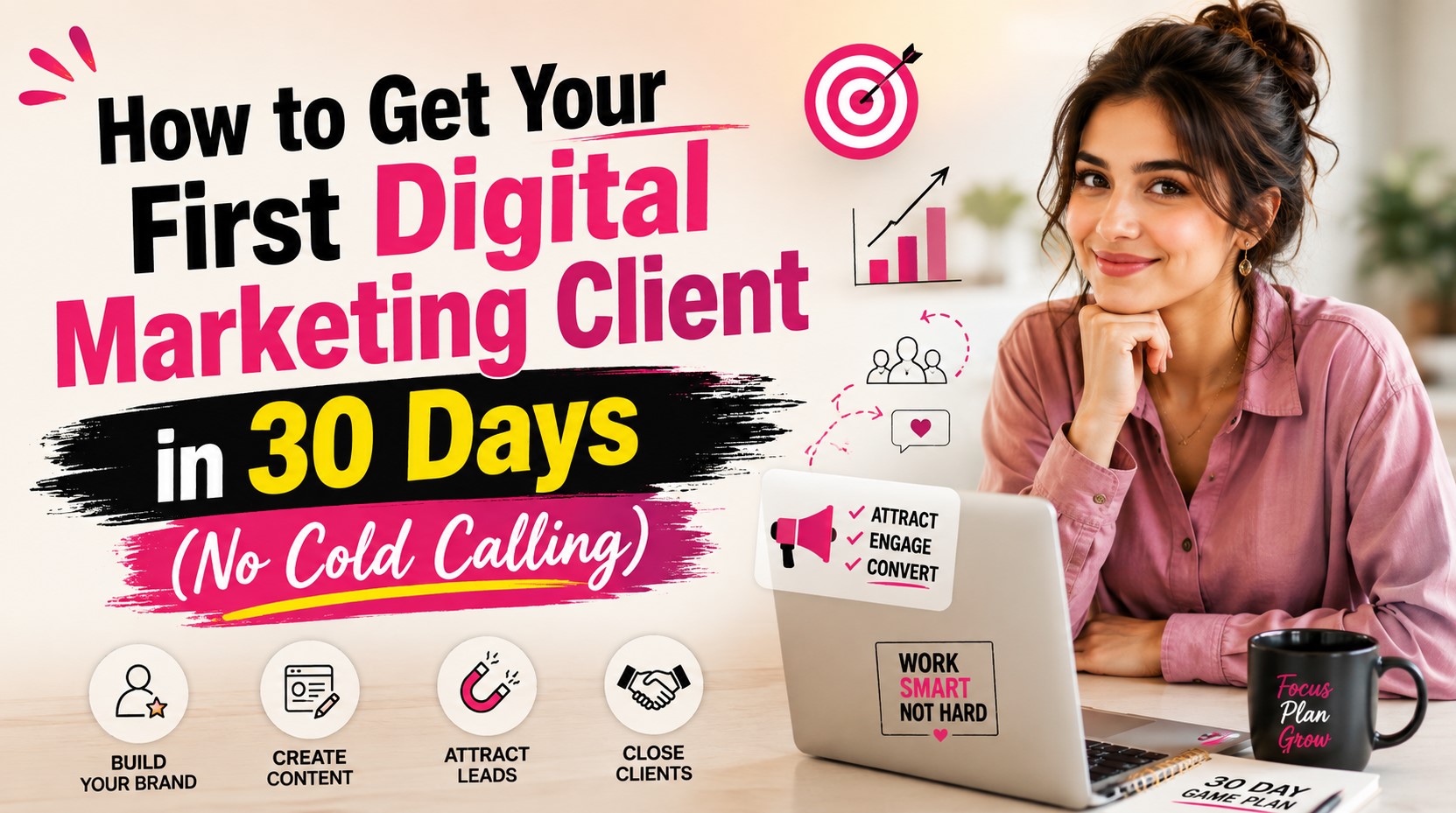 How to Get Your First Digital Marketing Client in 30 Days (No Cold Calling)